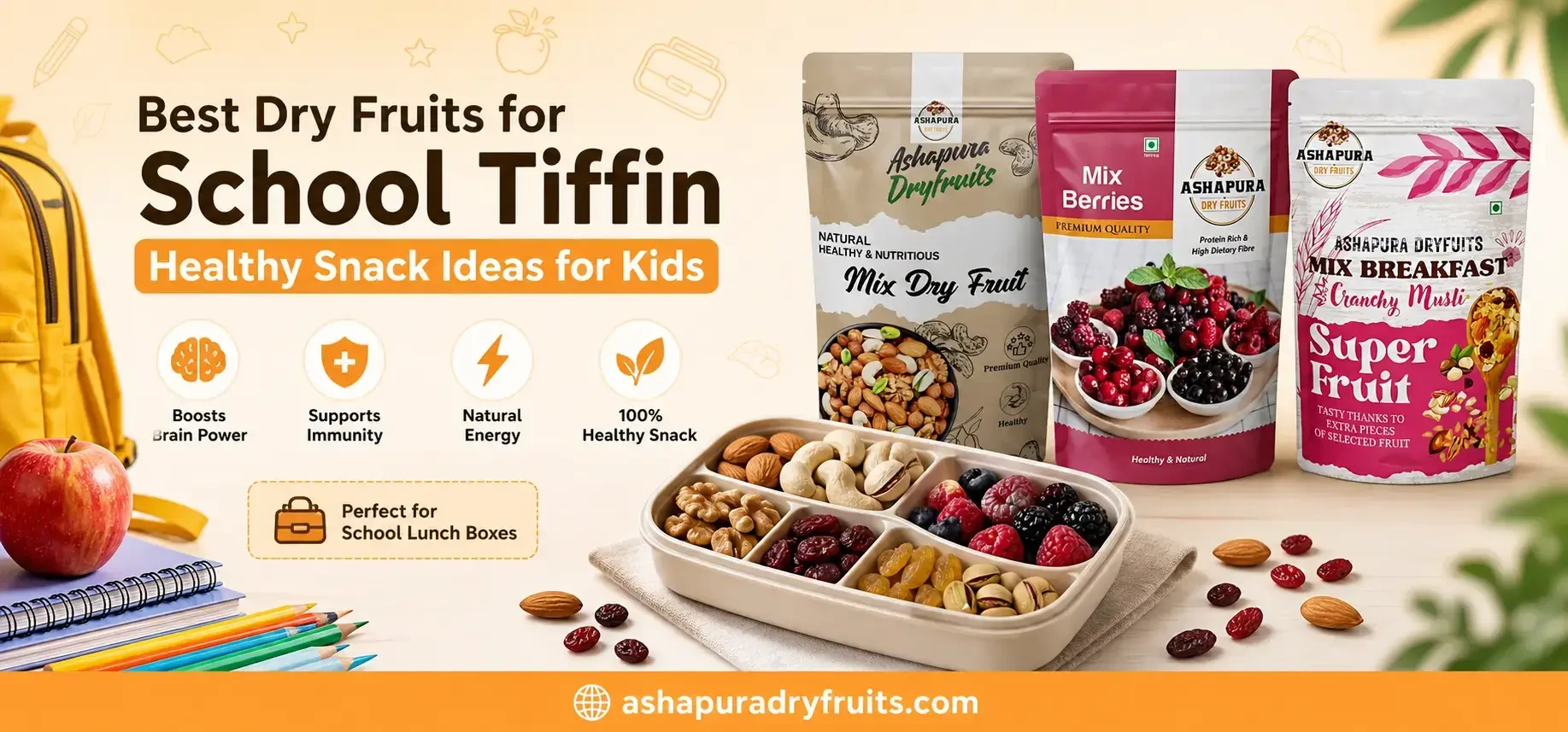 5 Best Dry Fruits for Kids' School Tiffin: Healthy & Nutritious Snack Ideas
